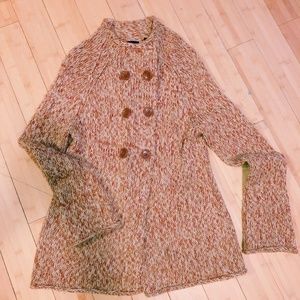 MODA chunky button up sweater sz L